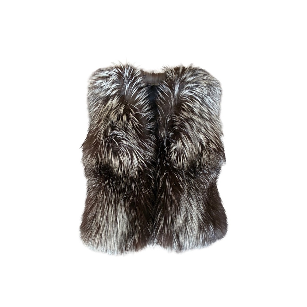 Premium Silver Fox Fur Vest | Imported